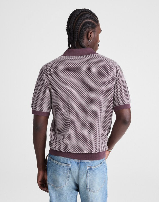 Johnny-Collar Sweater Polo RUM RAISIN