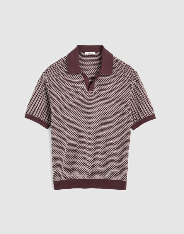 Johnny-Collar Sweater Polo RUM RAISIN