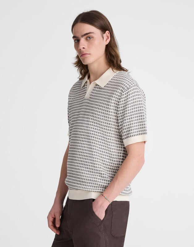 Single-Button Sweater Polo VINTAGE IVORY