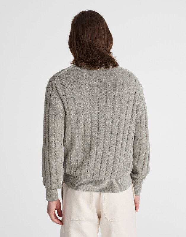 Crewneck Sweater in DuneRib Linen LIGHT SAGE
