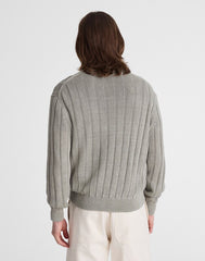 Crewneck Sweater in DuneRib Linen LIGHT SAGE