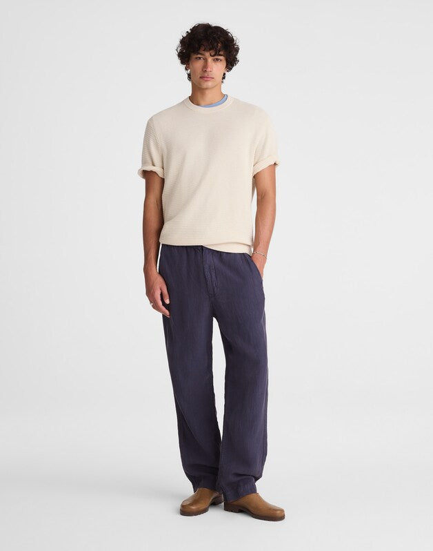 Textured-Stitch Sweater Tee DUSTY PEARL