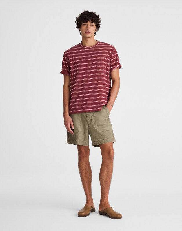 The Vintage Tee in Jacquard DUSTY MERLOT