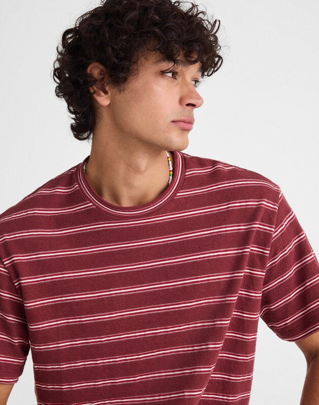 The Vintage Tee in Jacquard DUSTY MERLOT