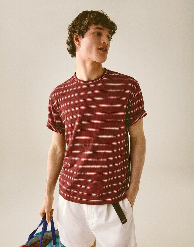 The Vintage Tee in Jacquard DUSTY MERLOT
