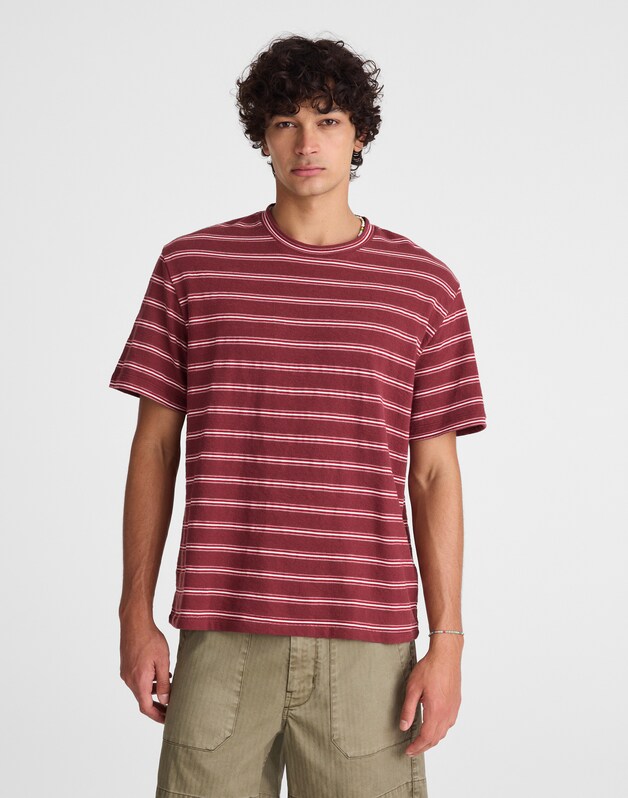 The Vintage Tee in Jacquard DUSTY MERLOT