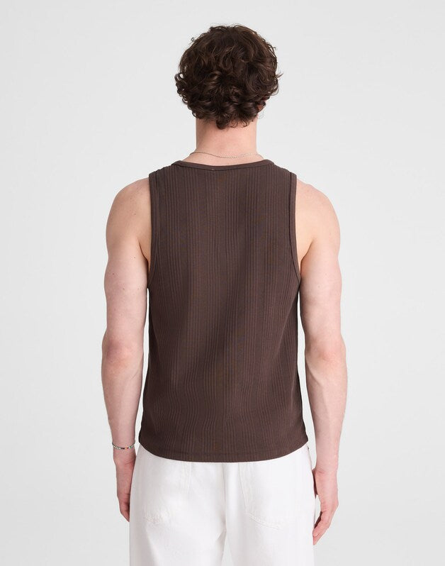 Textured Tank CHOCOLATE