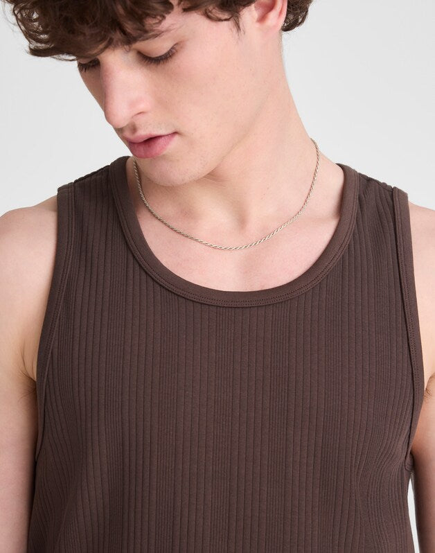 Textured Tank CHOCOLATE