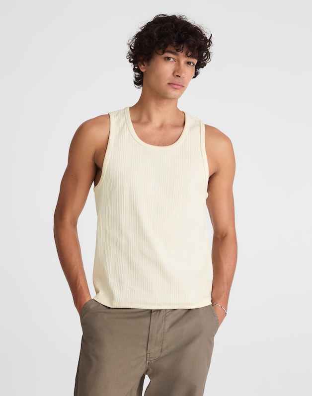 Textured Tank BRIGHT IVORY