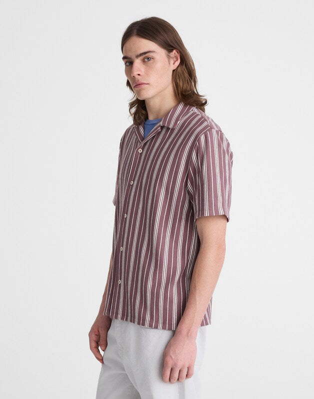 The Camp Shirt in Seaport Terry CHALKED FIG