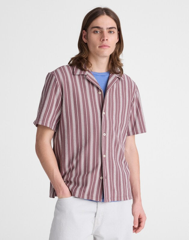The Camp Shirt in Seaport Terry CHALKED FIG