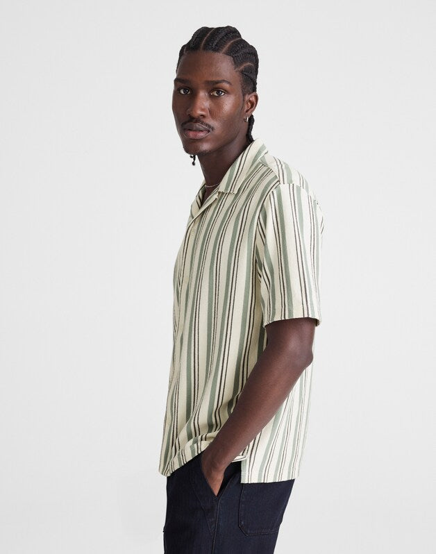 The Camp Shirt in Seaport Terry FROSTED CYPRESS