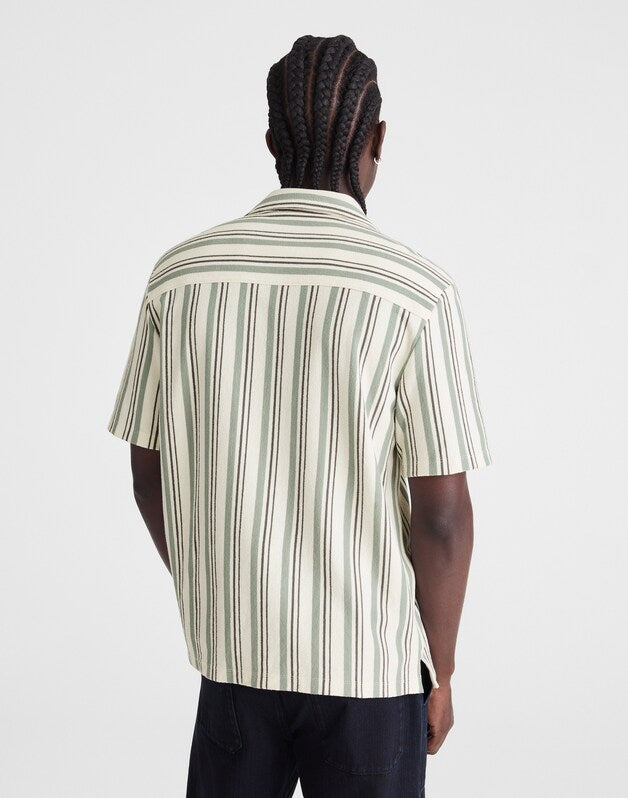 The Camp Shirt in Seaport Terry FROSTED CYPRESS