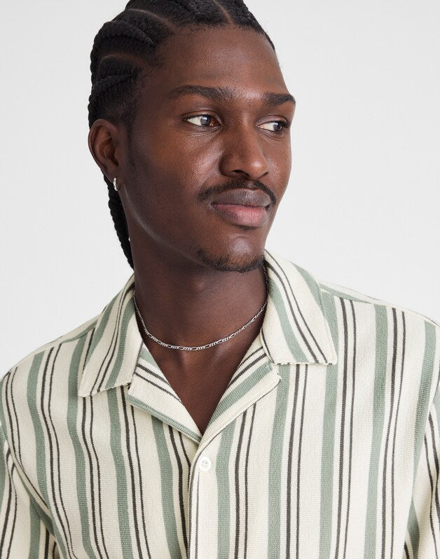The Camp Shirt in Seaport Terry FROSTED CYPRESS