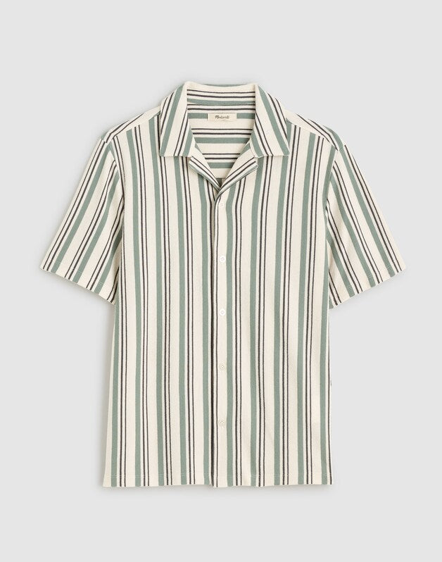 The Camp Shirt in Seaport Terry FROSTED CYPRESS