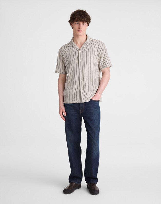The Camp Shirt in Seaport Terry DUSTY CELADON