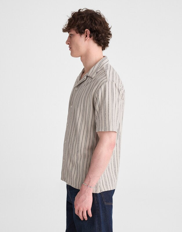The Camp Shirt in Seaport Terry DUSTY CELADON