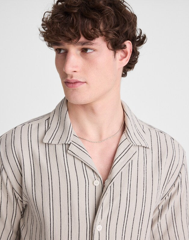 The Camp Shirt in Seaport Terry DUSTY CELADON
