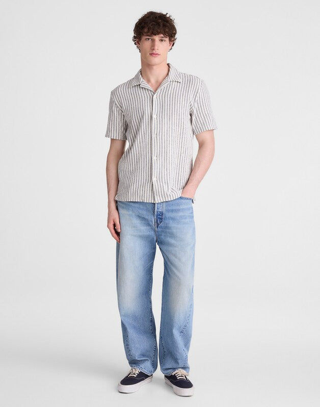 The Camp Shirt in Seaport Terry PETROL NAVY
