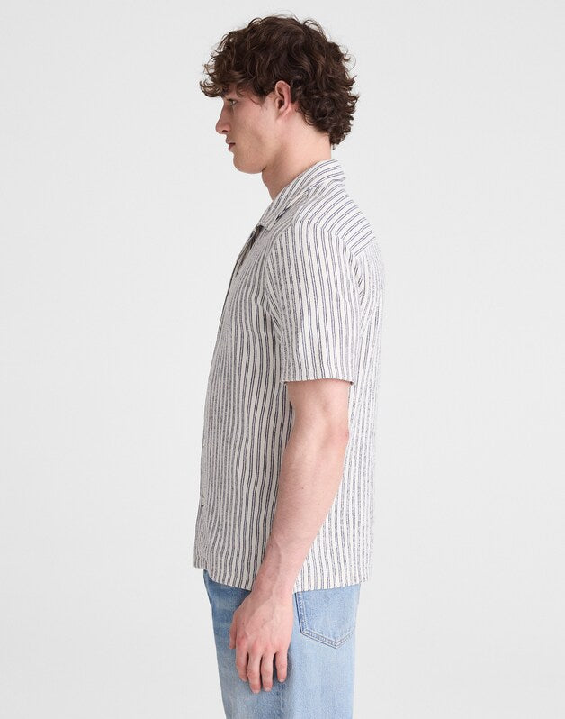 The Camp Shirt in Seaport Terry PETROL NAVY