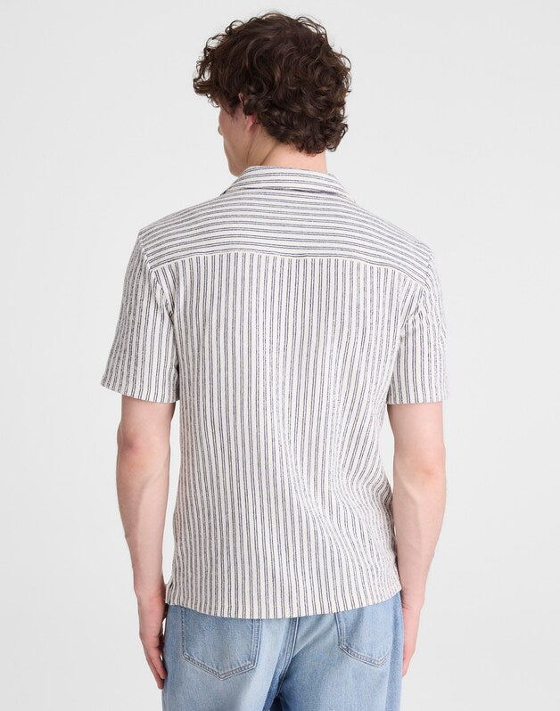 The Camp Shirt in Seaport Terry PETROL NAVY