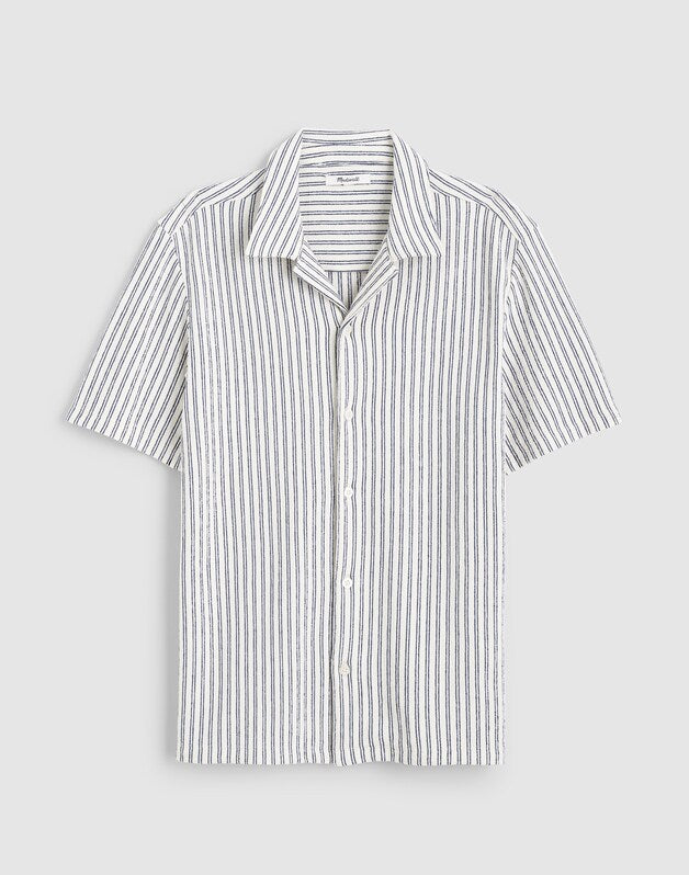 The Camp Shirt in Seaport Terry PETROL NAVY