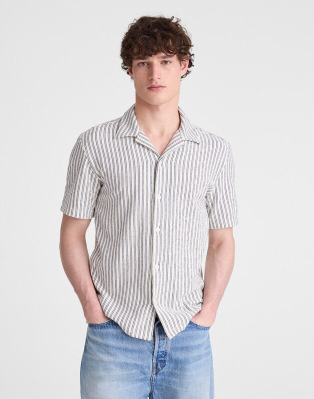 The Camp Shirt in Seaport Terry PETROL NAVY