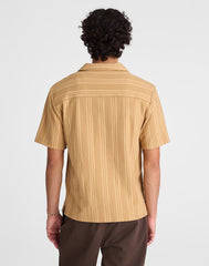 The Camp Shirt in Seaport Terry GOLDEN KHAKI
