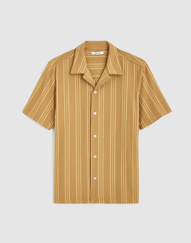 The Camp Shirt in Seaport Terry GOLDEN KHAKI