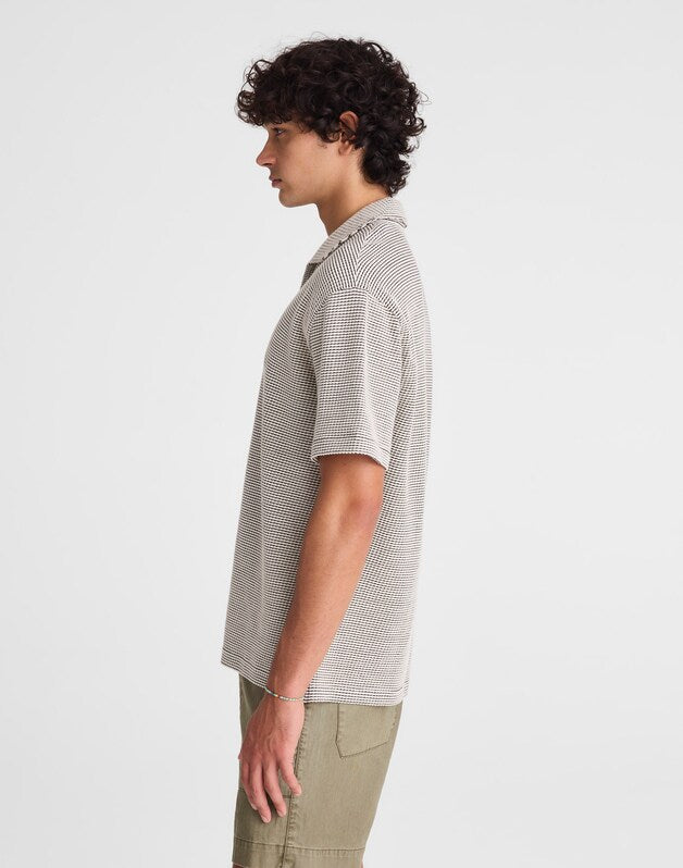 Skipper Polo in Jacquard TOASTED CASHEW