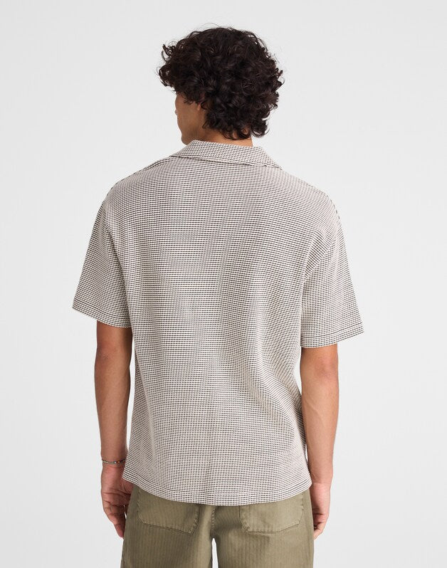 Skipper Polo in Jacquard TOASTED CASHEW