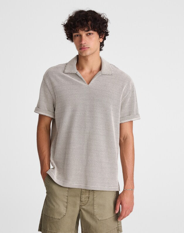 Skipper Polo in Jacquard TOASTED CASHEW
