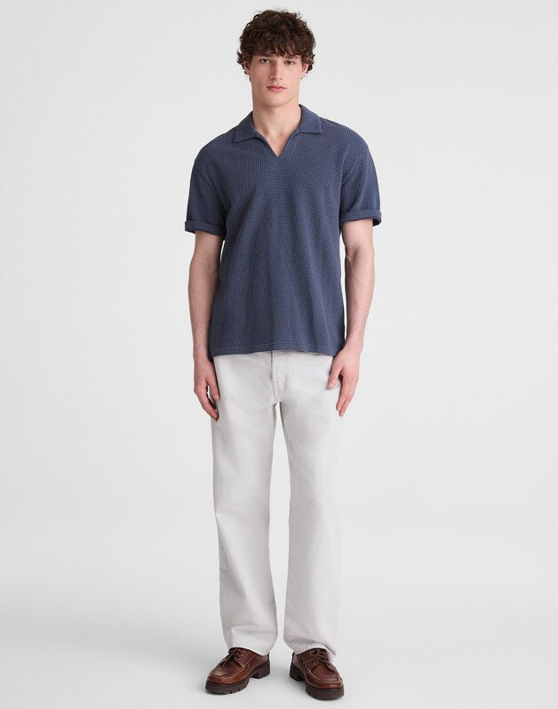 Skipper Polo in Jacquard HEIRLOOM BLUE OVERDYE STRIPE