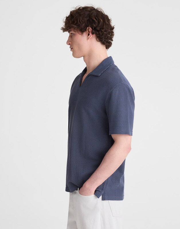Skipper Polo in Jacquard HEIRLOOM BLUE OVERDYE STRIPE