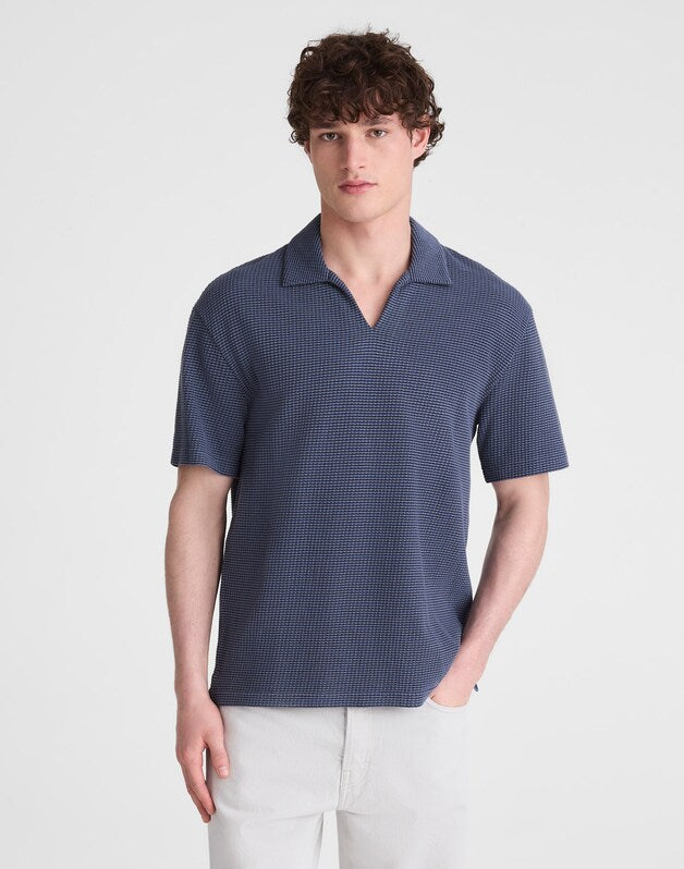 Skipper Polo in Jacquard HEIRLOOM BLUE OVERDYE STRIPE