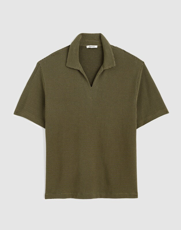 Skipper Polo in Jacquard CAPERS OVERDYE STRIPE