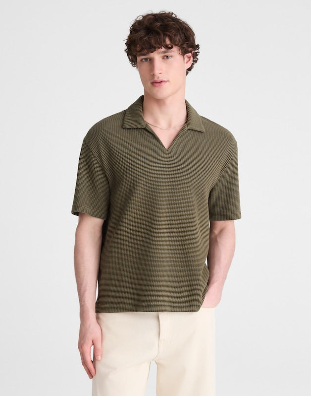 Skipper Polo in Jacquard CAPERS OVERDYE STRIPE