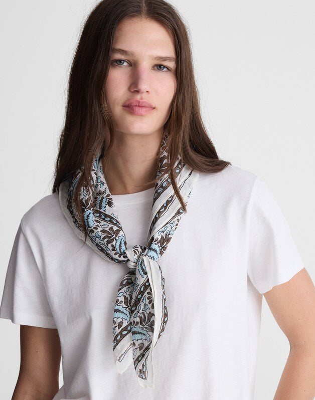 Medium Bandana in Cotton BLK PRINT CHINTZ DK