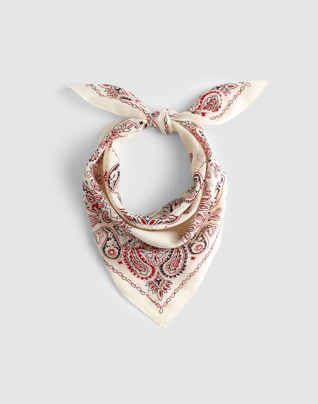 Medium Bandana in Cotton PRIMAVERA MD VINTAGE IVORY