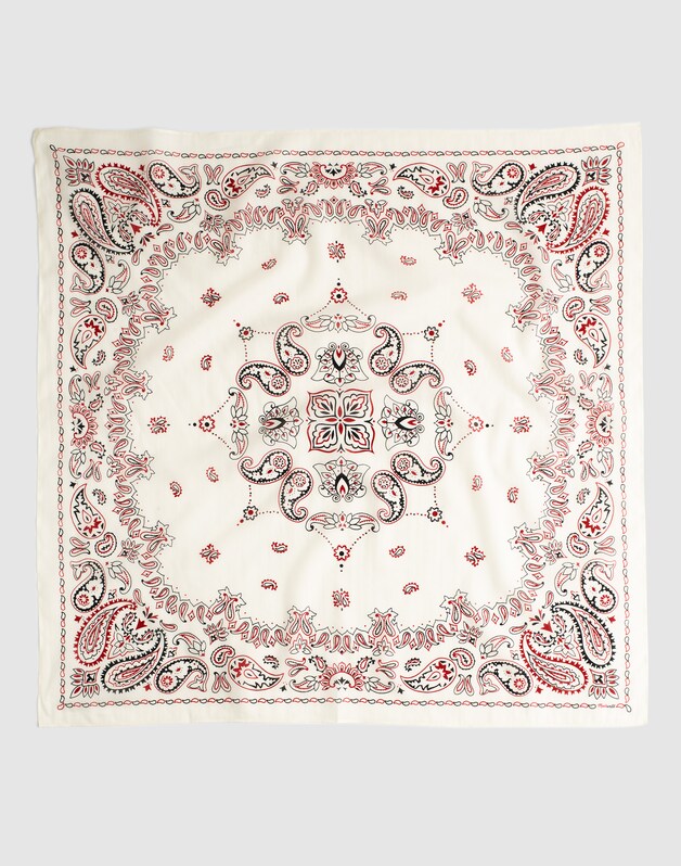 Medium Bandana in Cotton PRIMAVERA MD VINTAGE IVORY