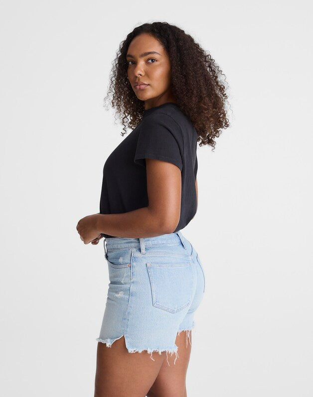 The Curvy Perfect Vintage Mid-Length Short in Foster Wash FOSTER WASH