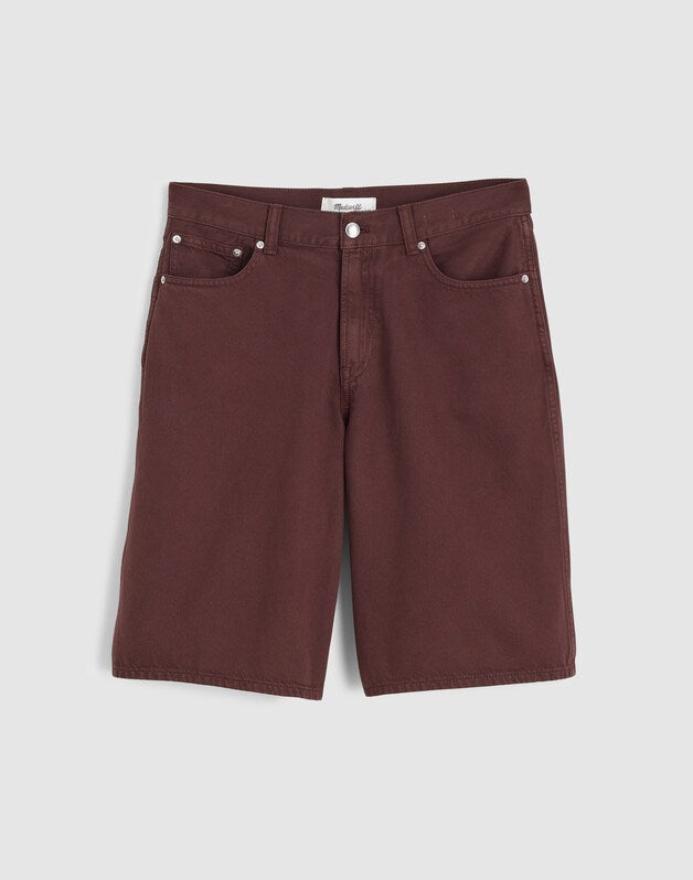 The V-Waist Bermuda Short in Airy Denim BURNT COCOA