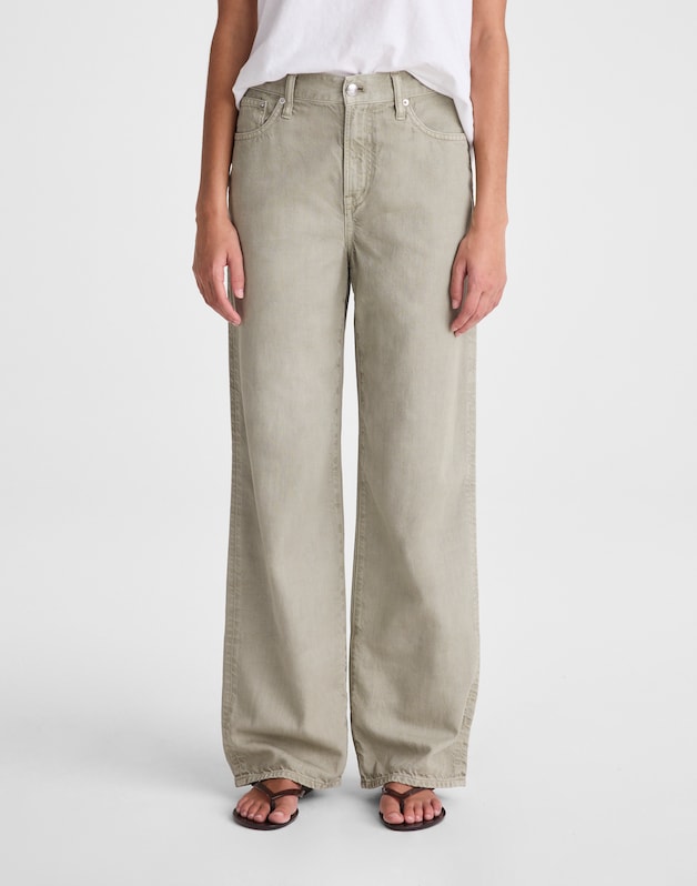 The Perfect Vintage Wide-Leg Jean in Airy Denim CHATEAU OLIVE