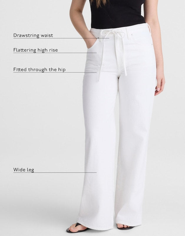 The Ultimate Wide-Leg Jean in Tile White TILE WHITE