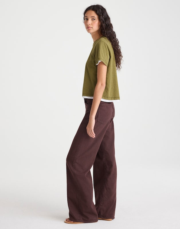 The Tall Ultimate Wide-Leg Jean in Airy Denim BURNT COCOA