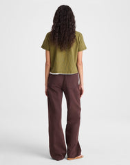 The Short Ultimate Wide-Leg Jean in Airy Denim BURNT COCOA