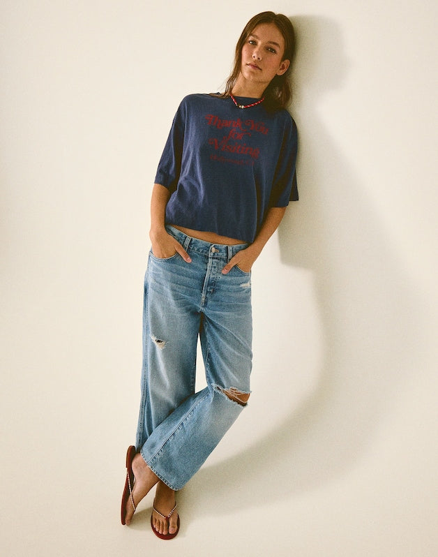 Tall Low-Slung Baggy Crop Jeans LARSON WASH