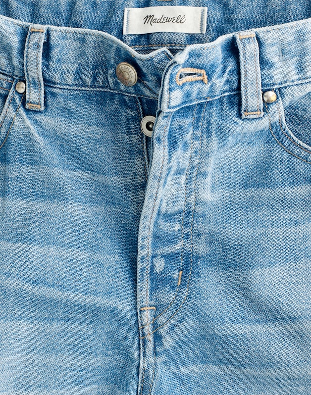Low-Slung Baggy Crop Jeans LARSON WASH