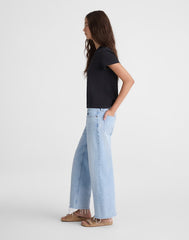Low-Slung Baggy Crop Jeans in Foster Wash FOSTER WASH