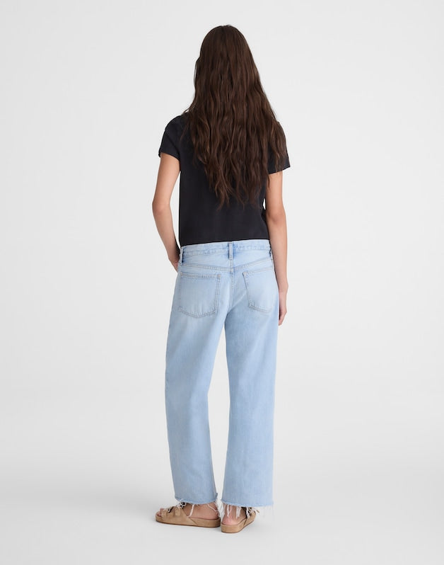 Low-Slung Baggy Crop Jeans in Foster Wash FOSTER WASH